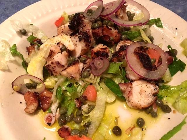 Char-grilled octopus